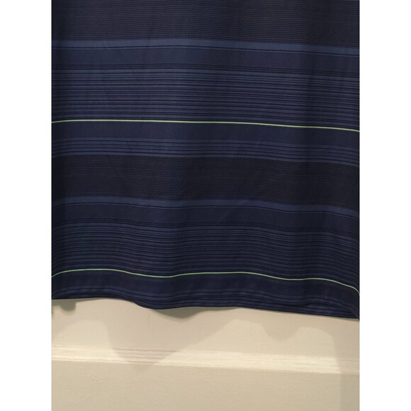 Ben Hogan Performance Navy Blue Striped Golf Polo Shirt Accent Lime Green Lines - Picture 7 of 8